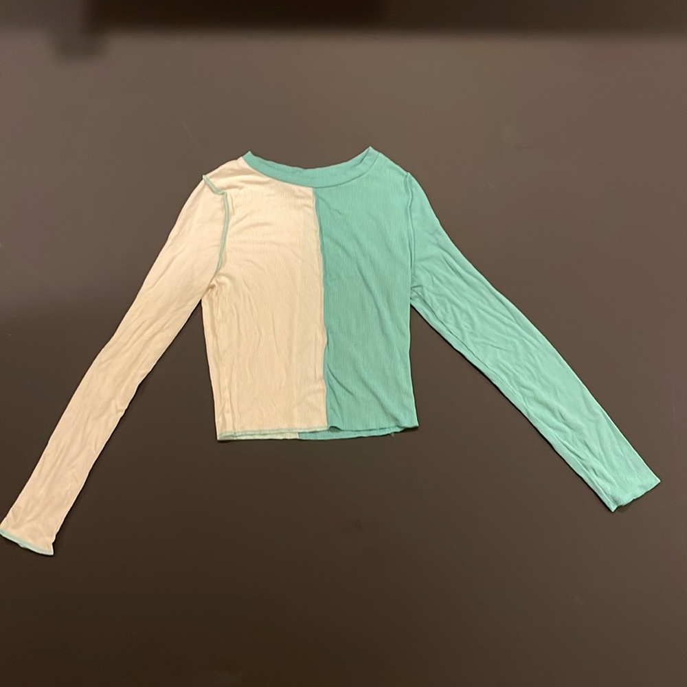 Wild Fable Two Tone Crop Shirt